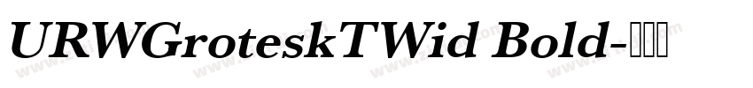 URWGroteskTWid Bold字体转换